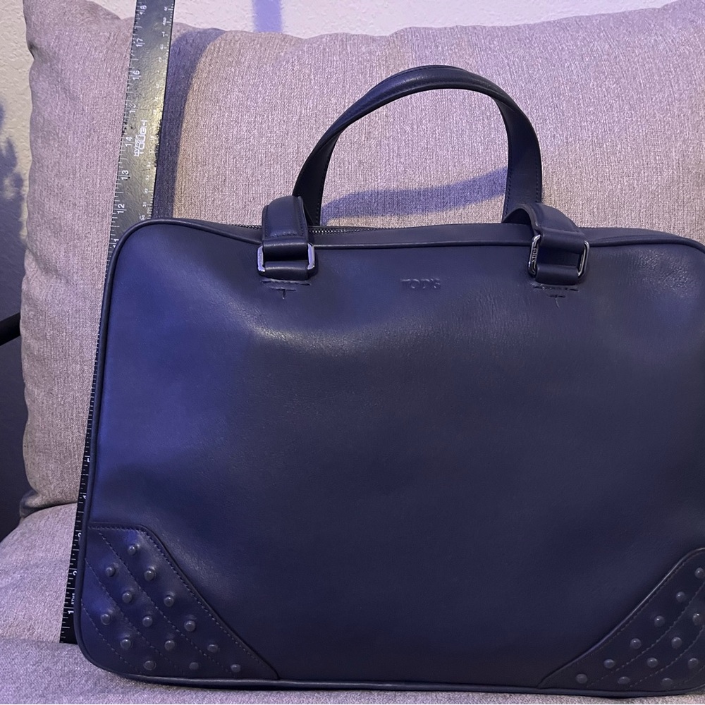 Tod's Leather Satchel / Briefcase - Made in Italy - Shoulder Strap Included
